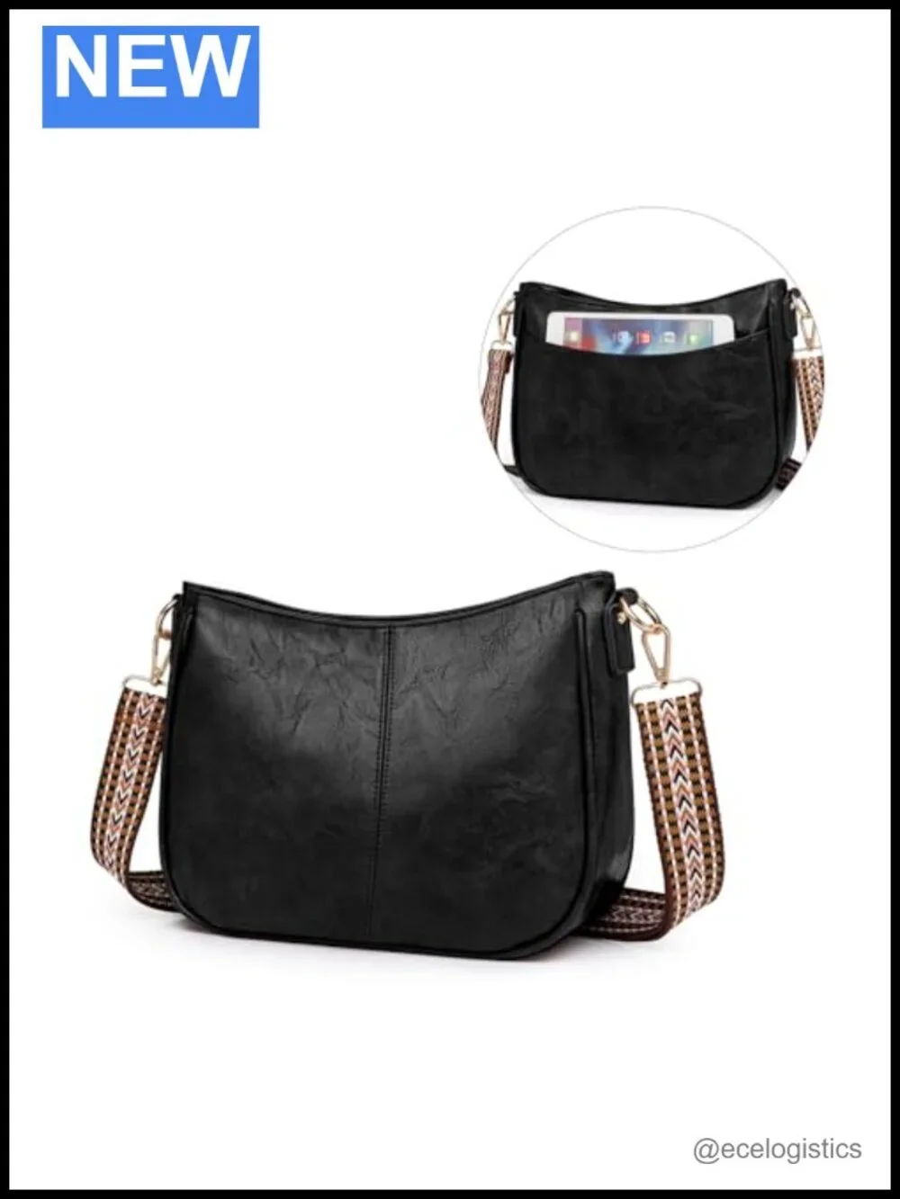 Women's PU Leather Hobo Crossbody Bag Lightweight Shoulder Purse